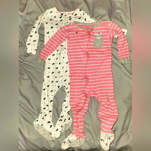 Carter's 100% cotton Footie Sleep and Play Pajamas- 2Pack 12mo